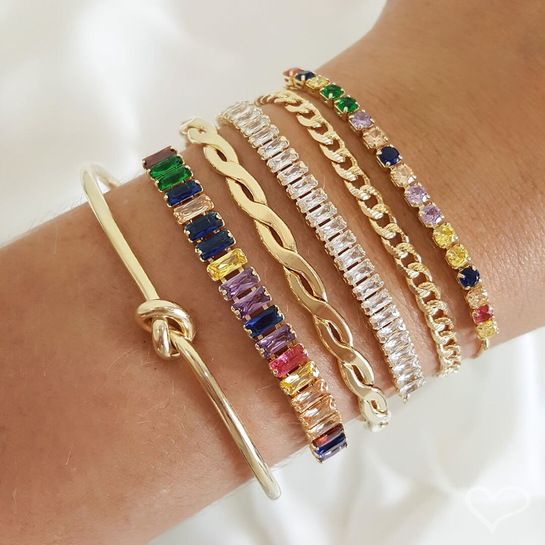 Bracelete Feminino Folheado a Ouro 18k Nó Manu Piuka