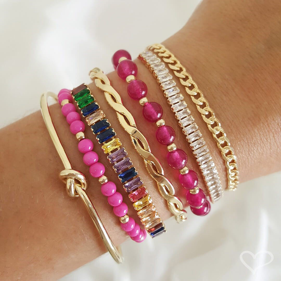 Bracelete Feminino Folheado a Ouro 18k Nó Manu Piuka