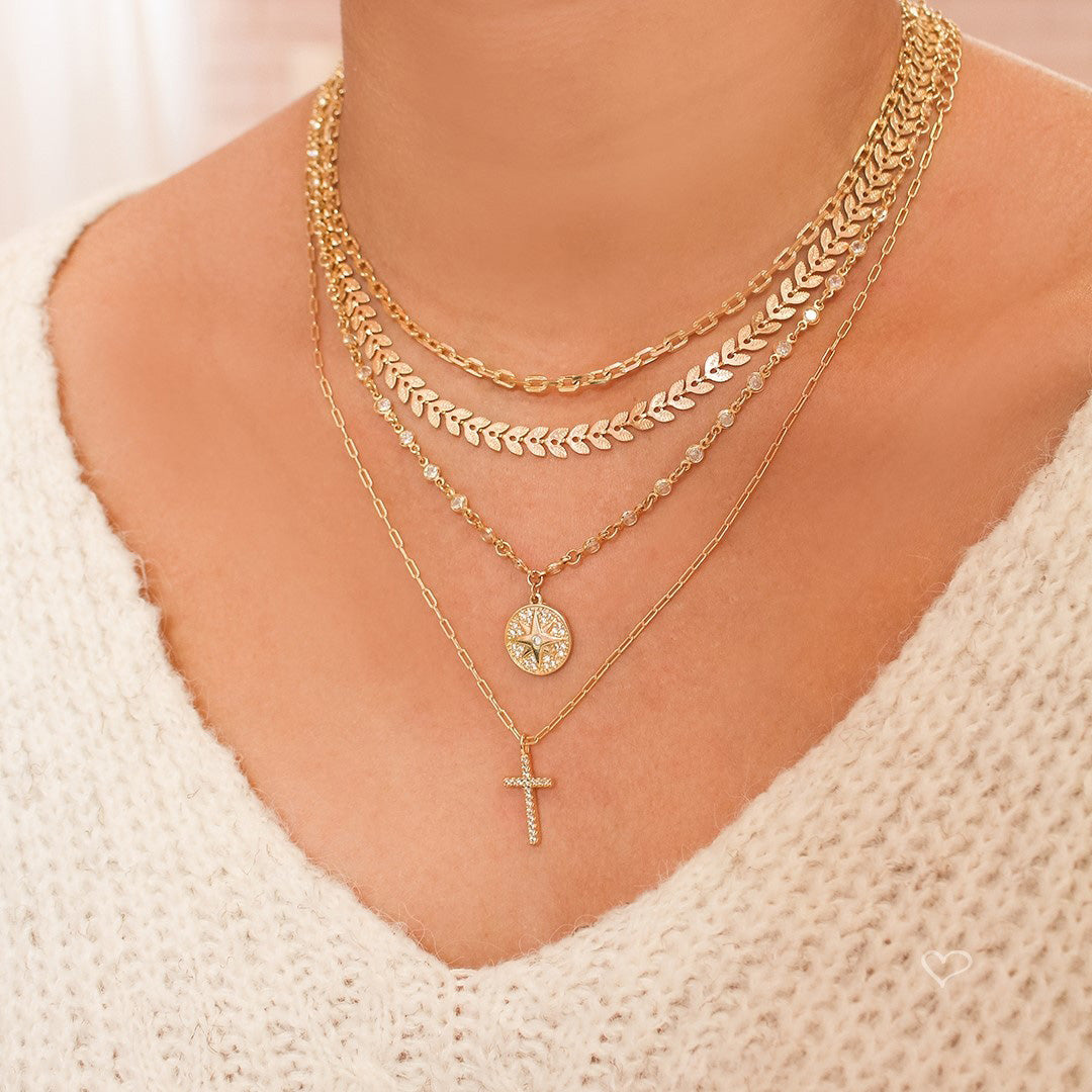 Choker Folhinhas Folheado a Ouro 18k Kendal Piuka