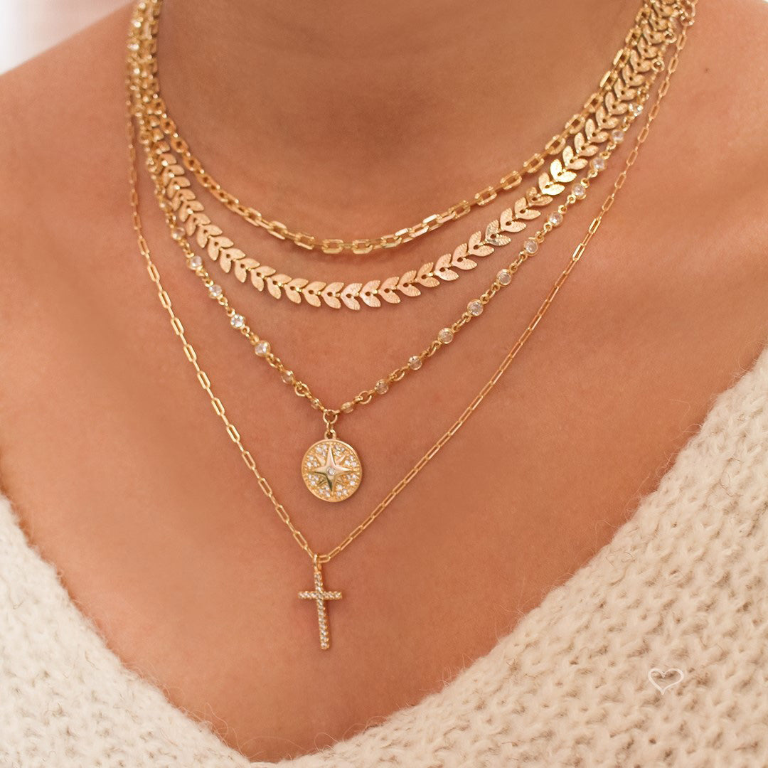 Choker Folhinhas Folheado a Ouro 18k Kendal Piuka