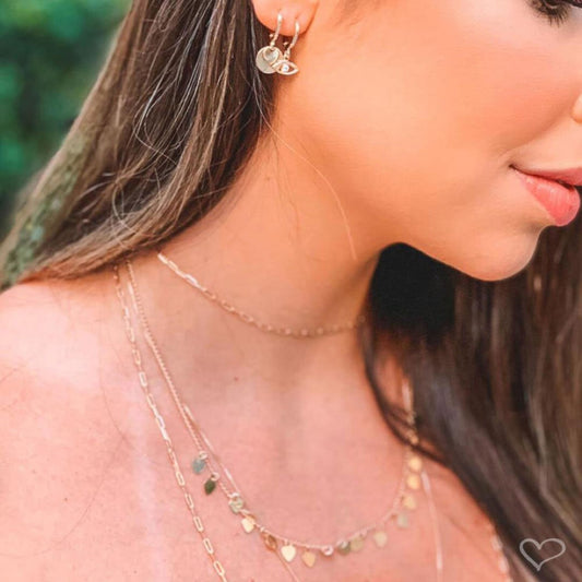 Mix de Colares Barbara Medalha São Bento Folheado a Ouro 18k Piuka