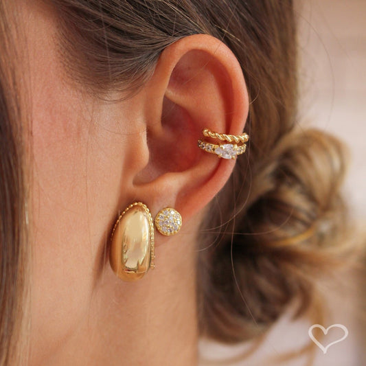 Piercing de Pressão Nici Folheado a Ouro 18k Piuka