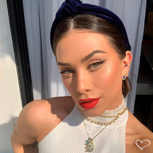 Brinco de Coração Sana Zircônia Folheado a Ouro 18k