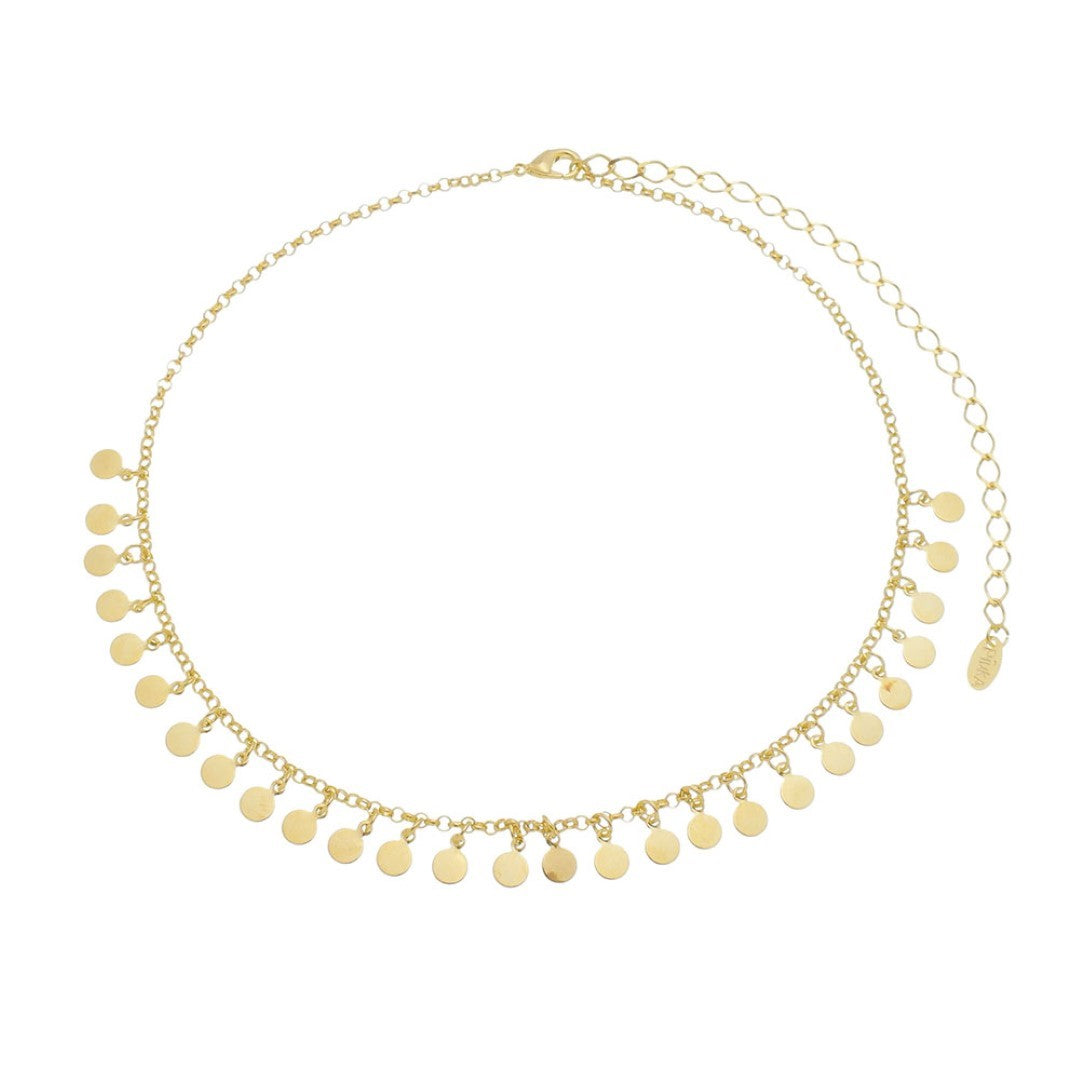 Choker Mini Medalhas Folheada a Ouro 18k Laika
