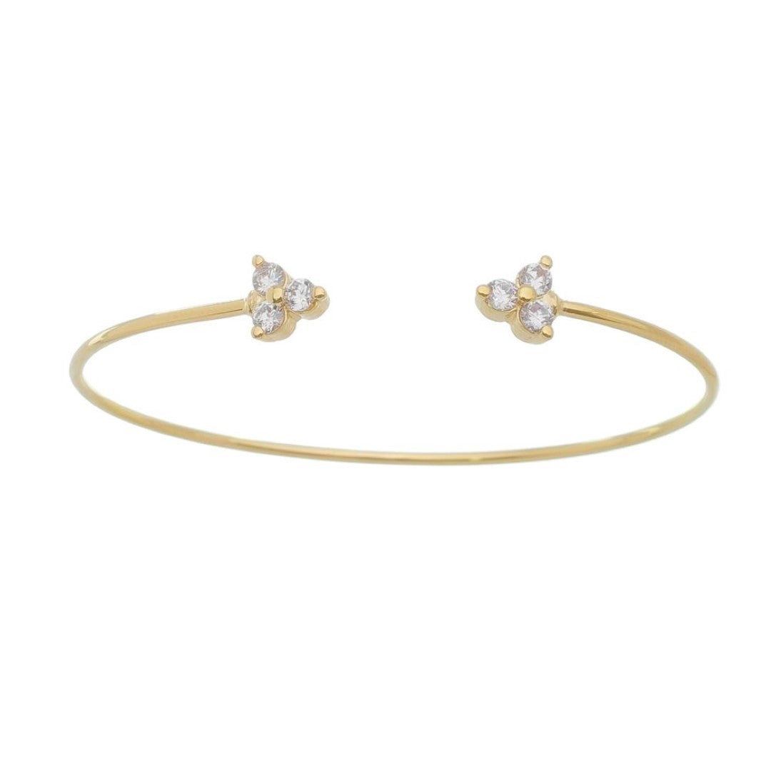 Bracelete Feminino Folheado a Ouro 18k 3 Pontos de Luz Vivi Piuka