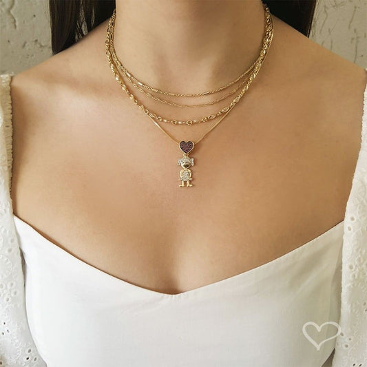 Choker 3 Voltas Zircônias Folheada a Ouro 18k Sossô Piuka