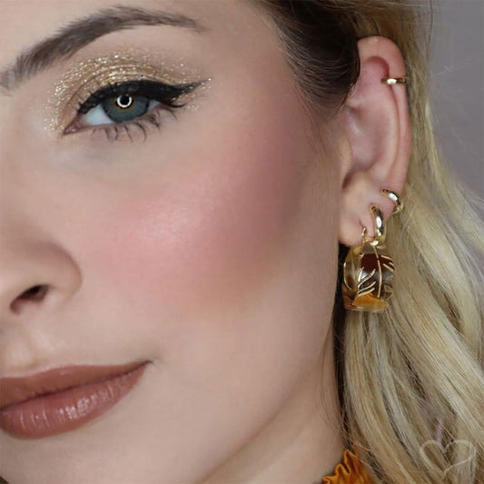 Brinco Argolinha Lala G Folheada a Ouro 18 K