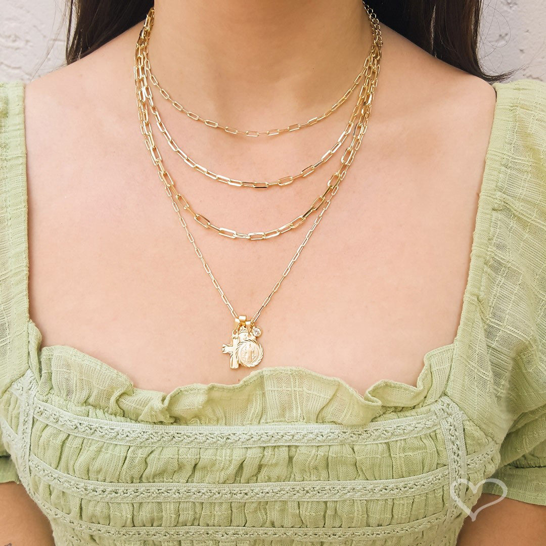 Colar São Bento Amuletos Folheado a Ouro 18k