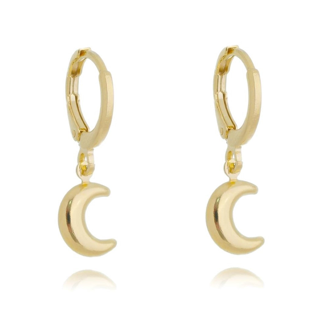 Brinco Piuka Argolinha Luar Folheado a Ouro 18k