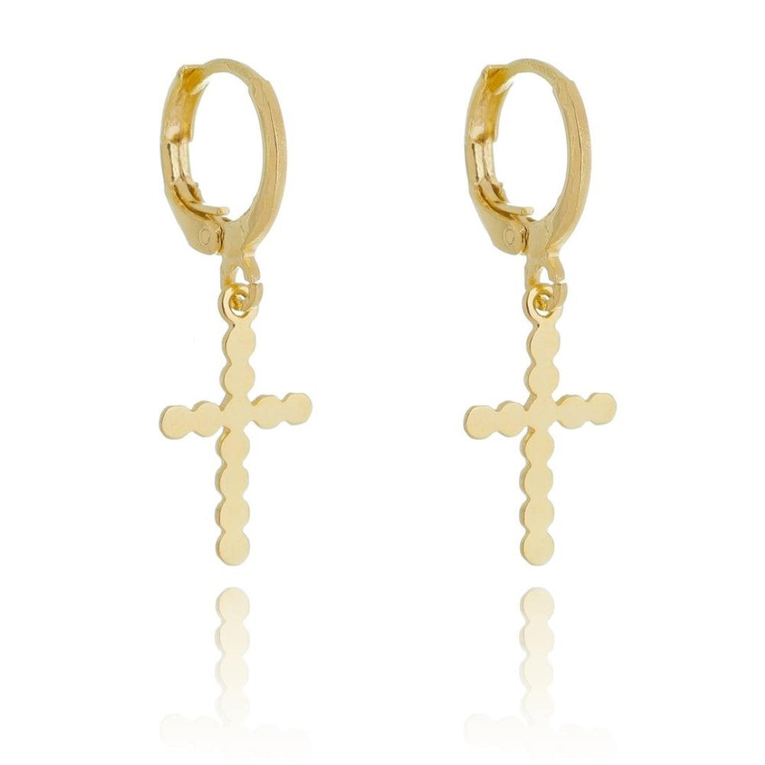 Brinco Argolinha Tamara Cruz Folheado a Ouro 18k