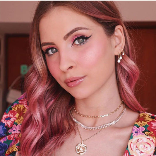 Choker Medalha Olho Grego Zircônia Folheada a Ouro 18k Santorini