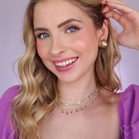 Brinco de Flor Petúnia Dourado