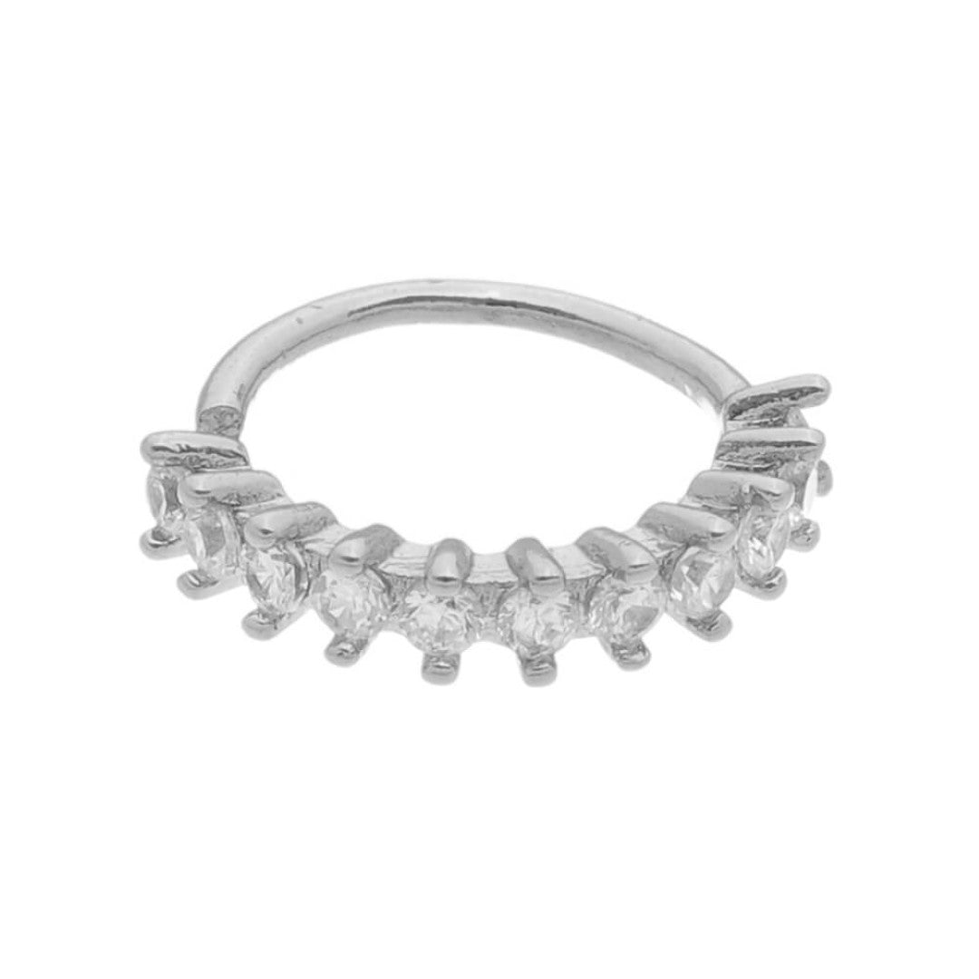 Piercing de Furo Piuka Argola P Leonora Zircônia Prata
