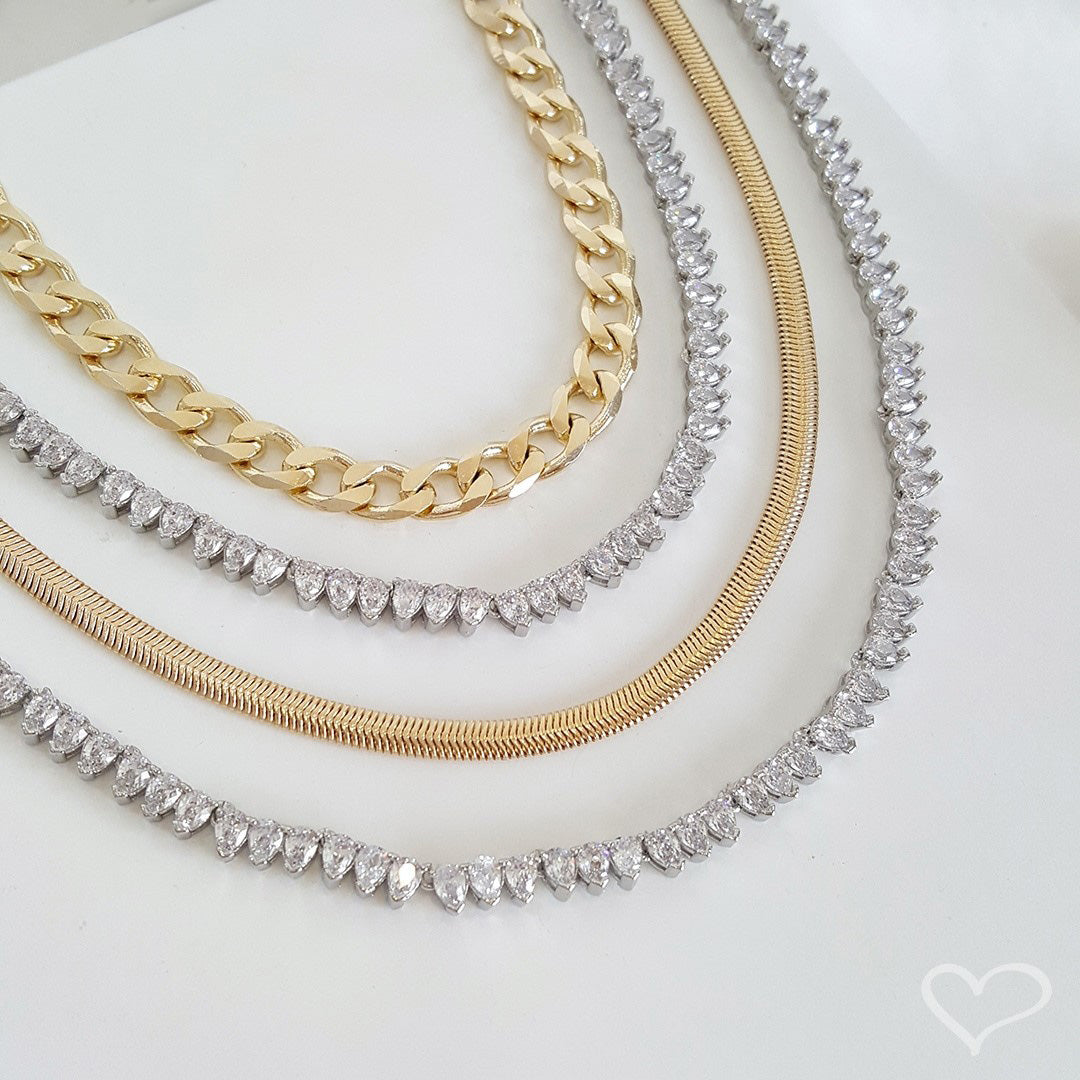 Choker Piuka Raiza Elos Grumet Folheada a Ouro 18k