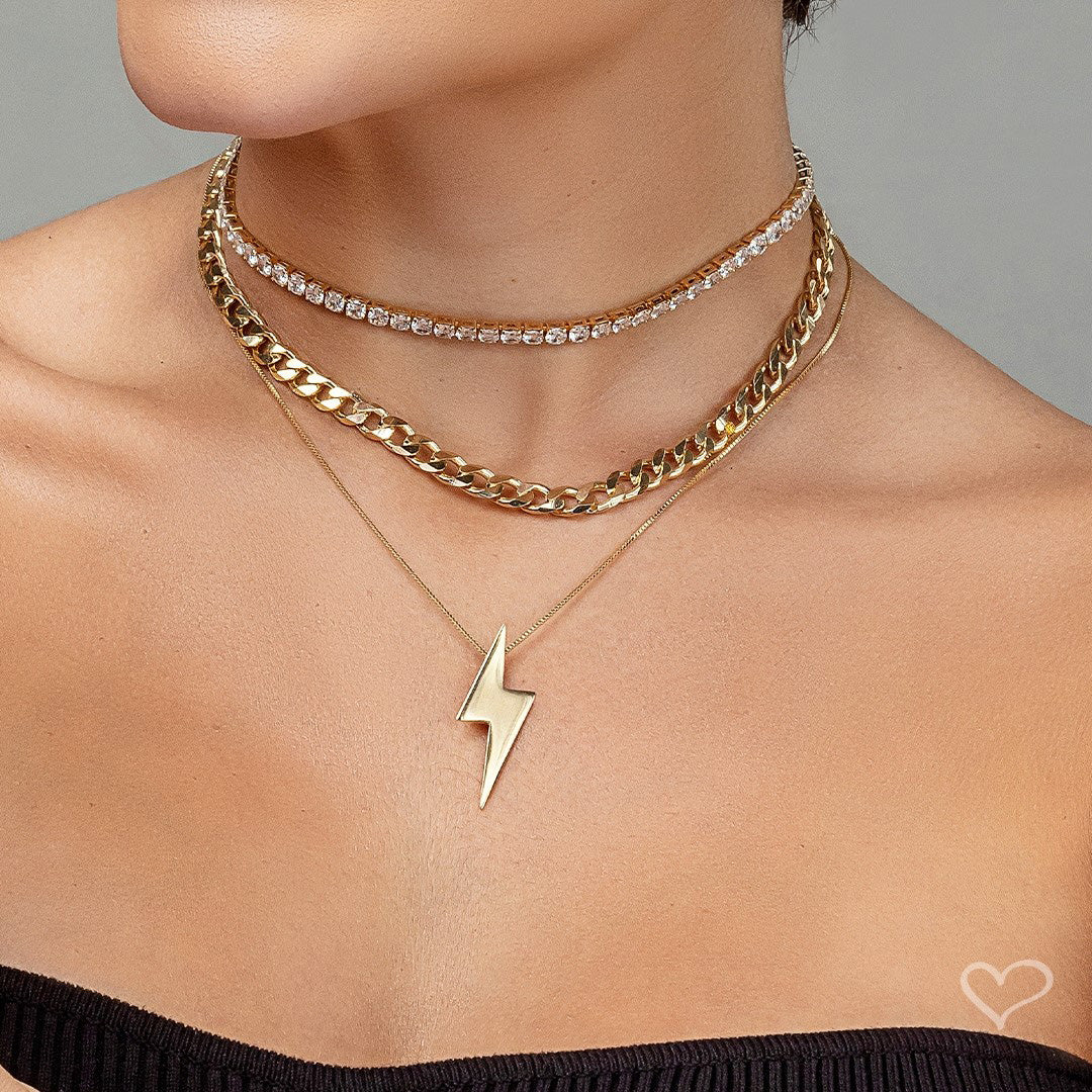 Choker Piuka Raiza Elos Grumet Folheada a Ouro 18k