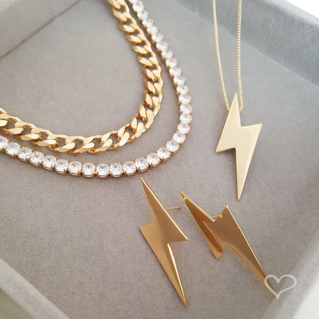 Choker Piuka Raiza Elos Grumet Folheada a Ouro 18k