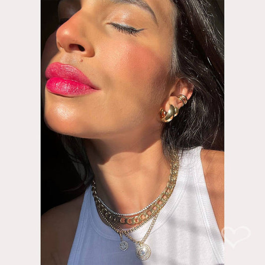 Choker Piuka Cami Elos Grumet Folheada a Ouro 18k