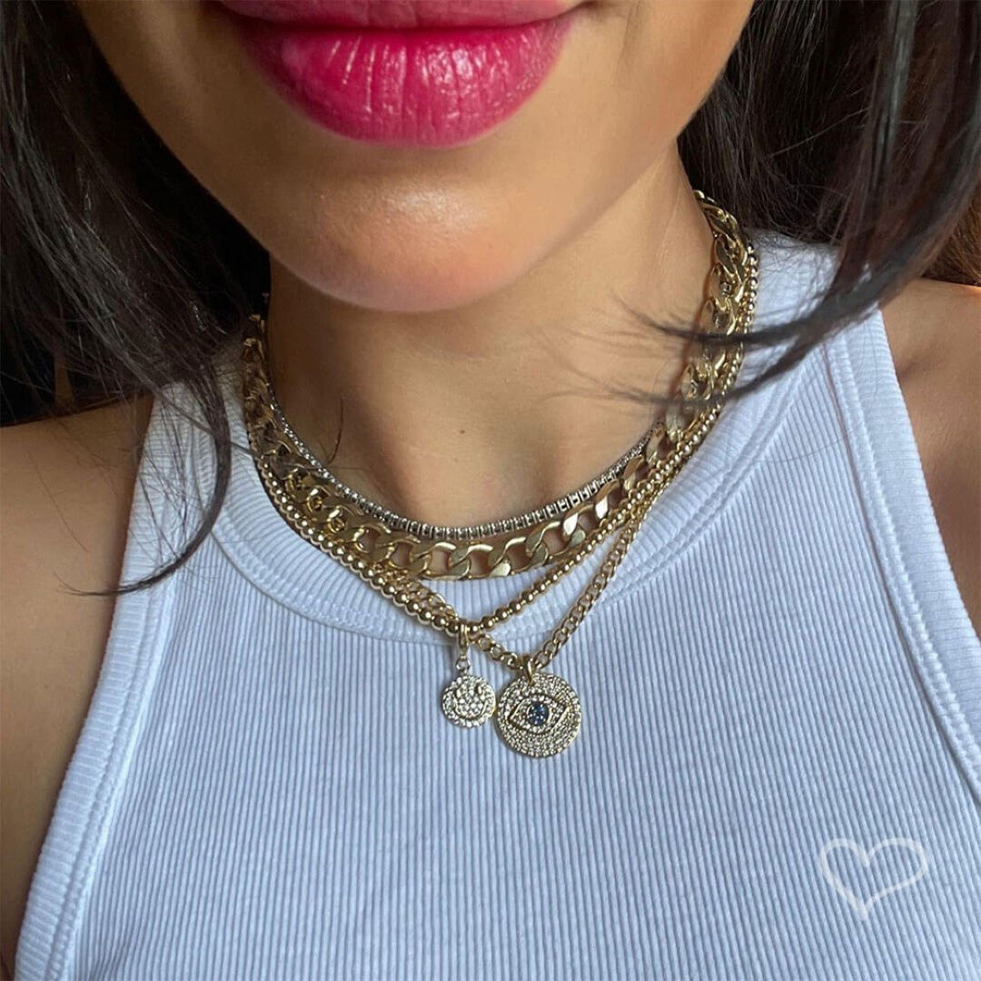 Choker Piuka Cami Elos Grumet Folheada a Ouro 18k