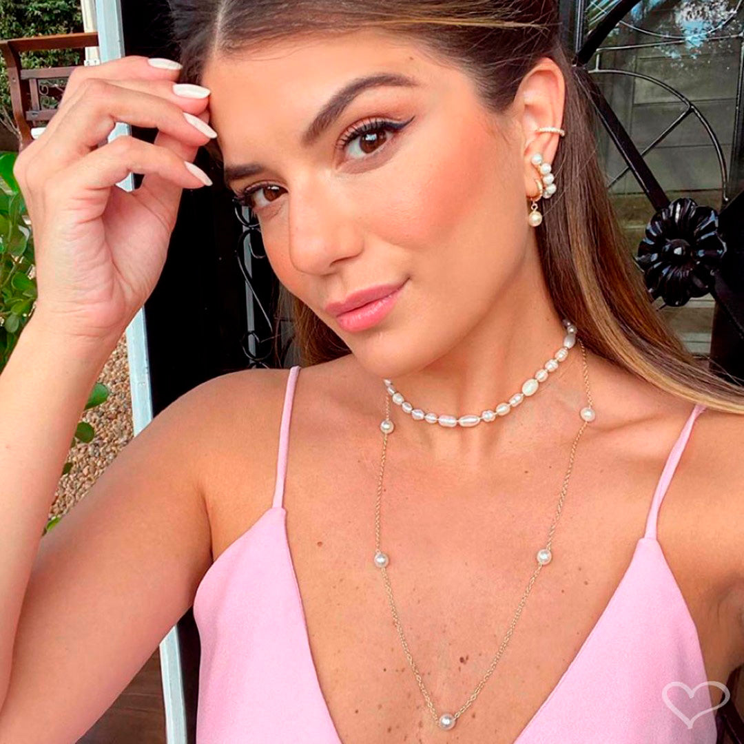 Choker Piuka Lanis Pérolas de Água Doce