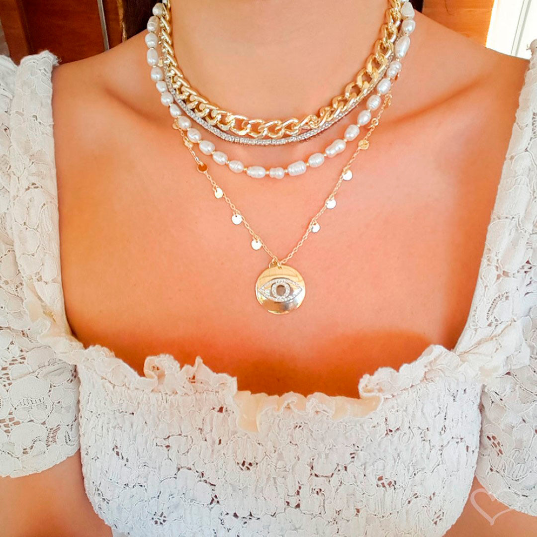 Choker Piuka Lanis Pérolas de Água Doce