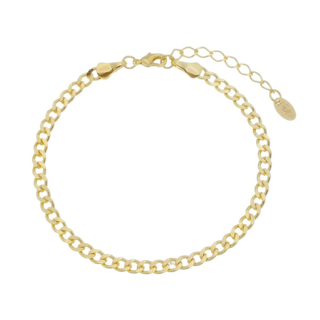 Pulseira Folheada a Ouro 18k Elos Groumet Lili