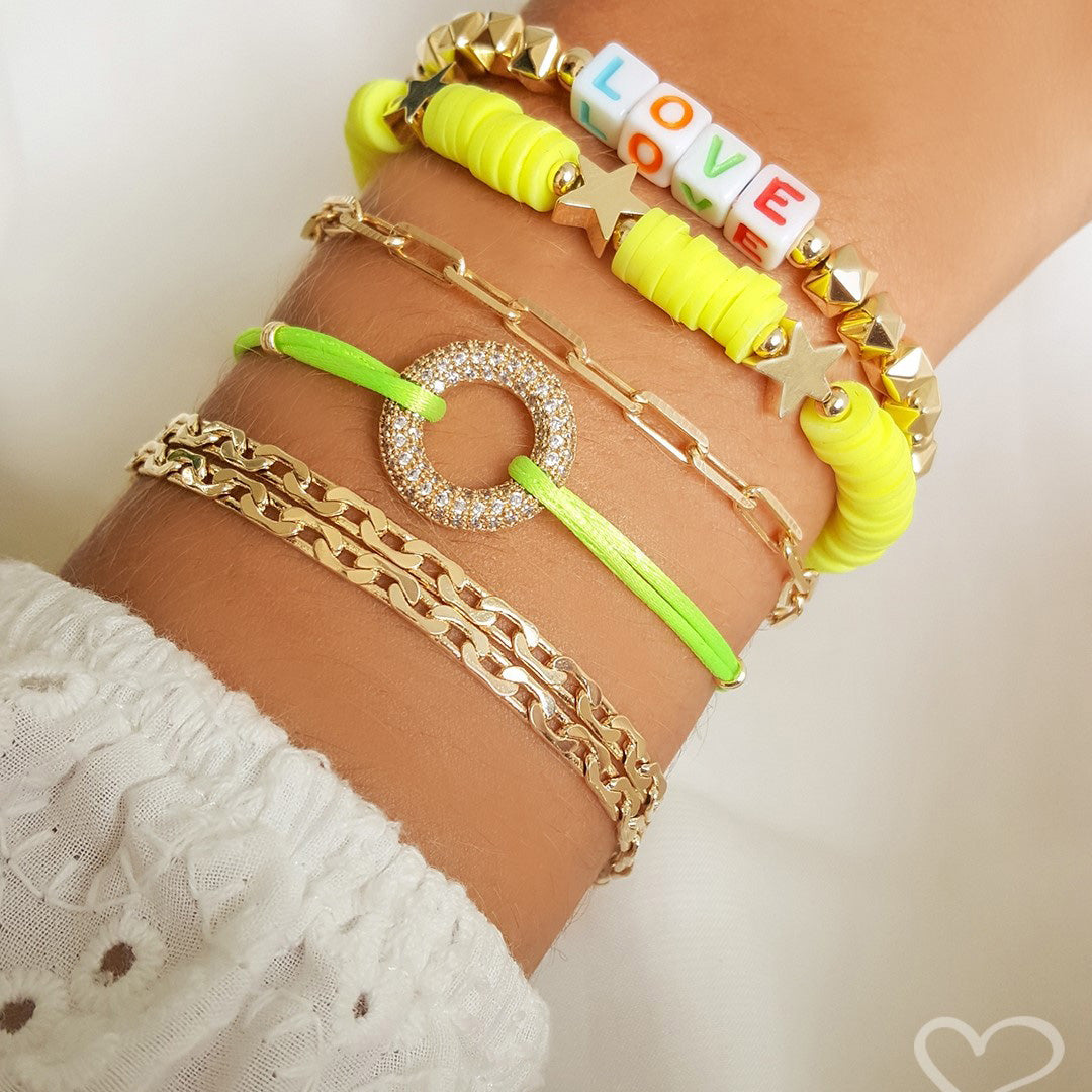 Pulseira Folheada a Ouro 18k Duas Voltas Elos Vic