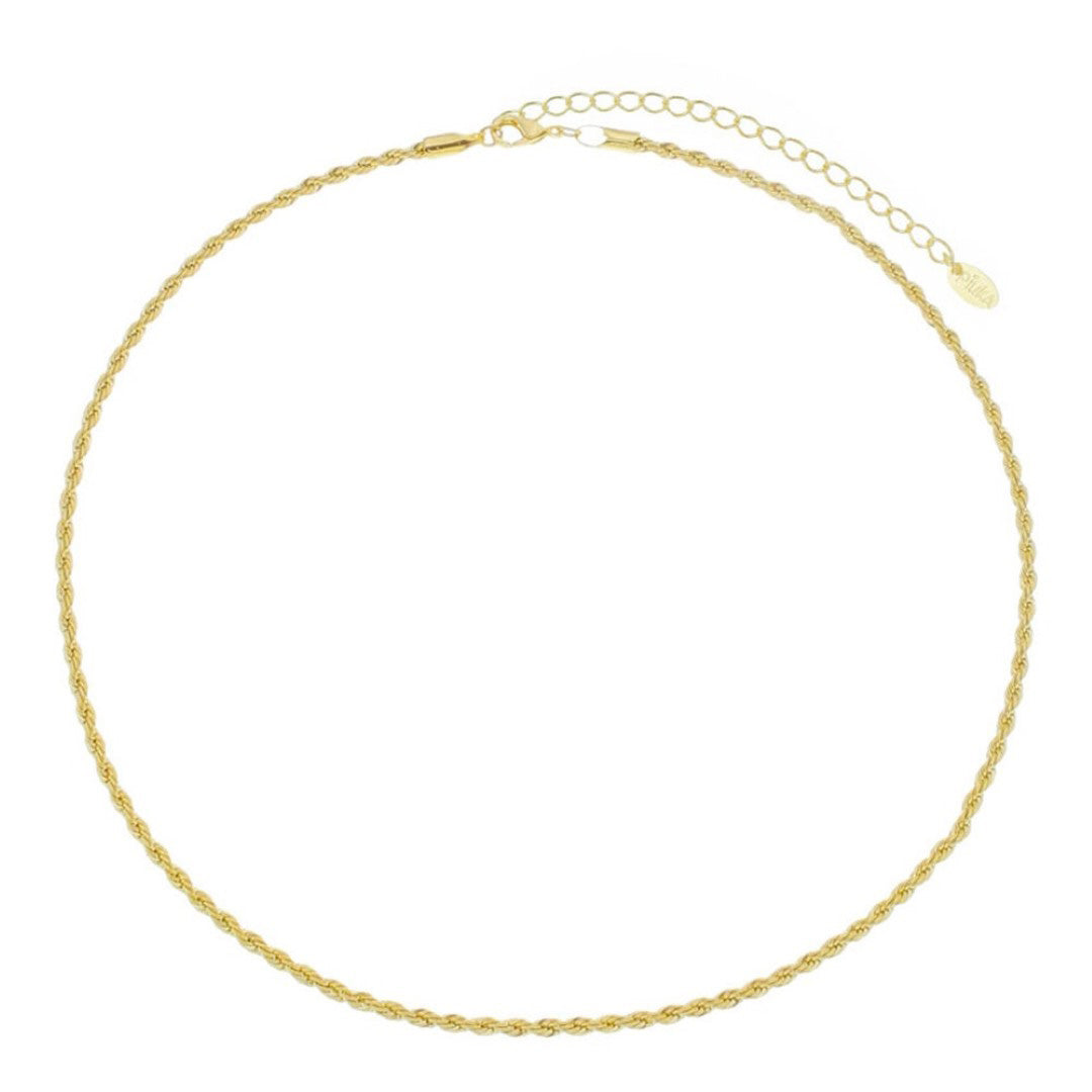 Colar Curto Paula Cordão Baiano Folheado a Ouro 18k