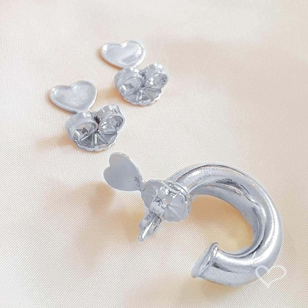 Tarraxa Mágica Piuka Folheada em Ródio Branco