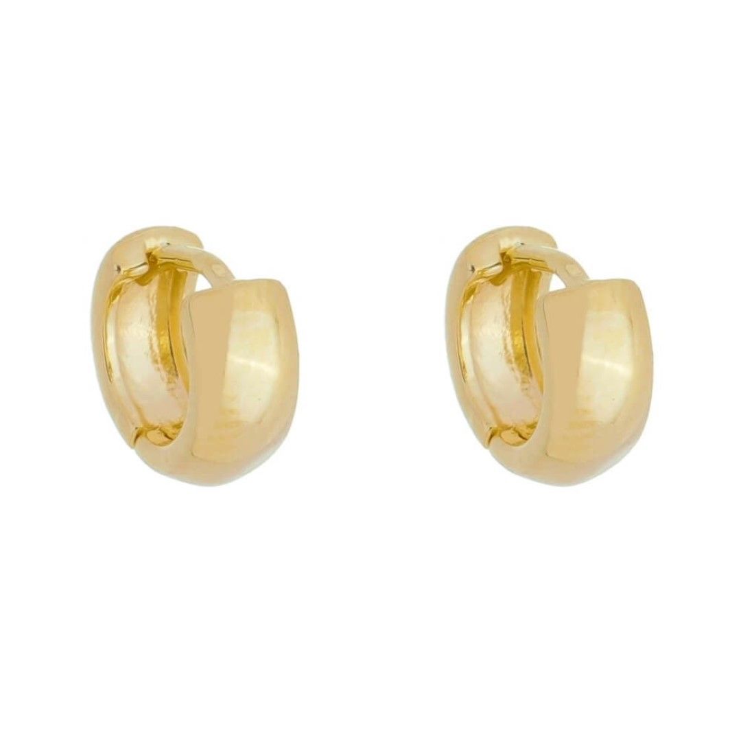 Brinco Argolinha Litti Lisa Folheado a Ouro 18k