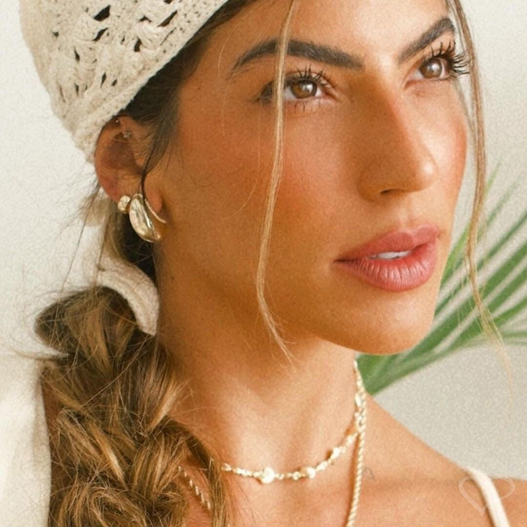 Brinco Argolinha Litti Lisa Folheado a Ouro 18k