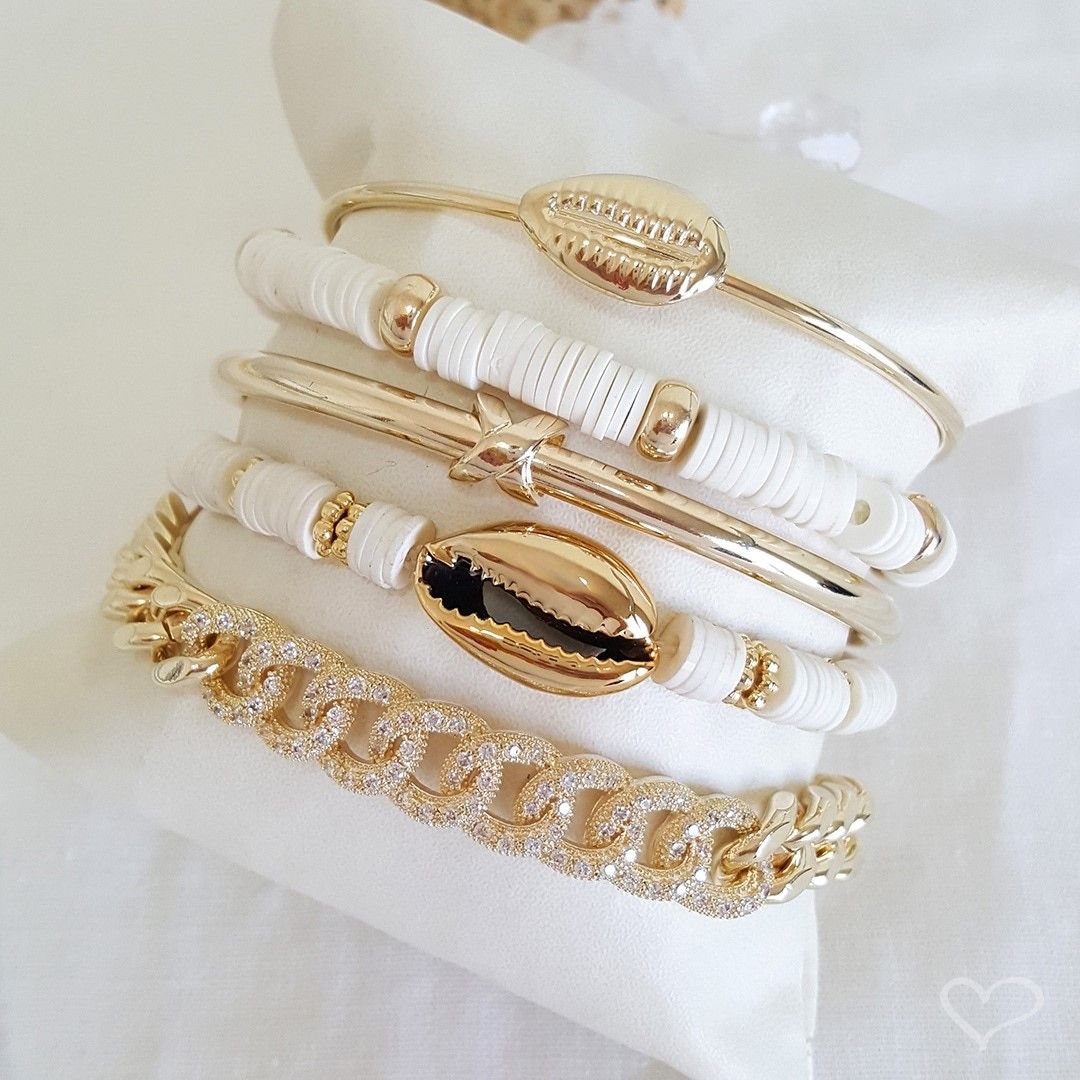 Pulseira Folheada a Ouro 18k Elos Groumet Zircônias Yumi