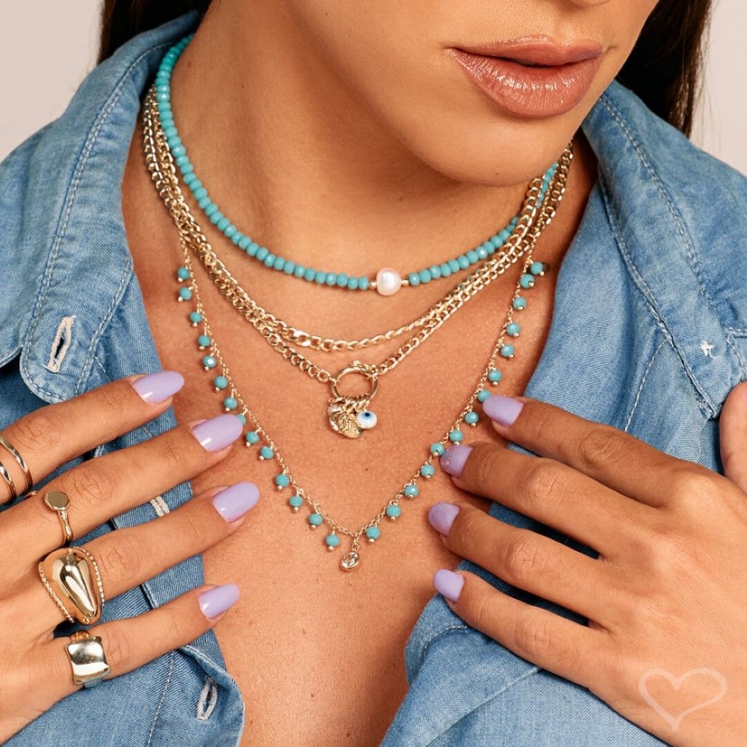 Choker Piuka Frida Elos Groumet Folheado a Ouro 18k