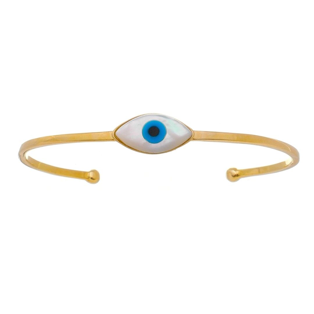 Bracelete Piuka July Olho Grego Folheado a Ouro 18k