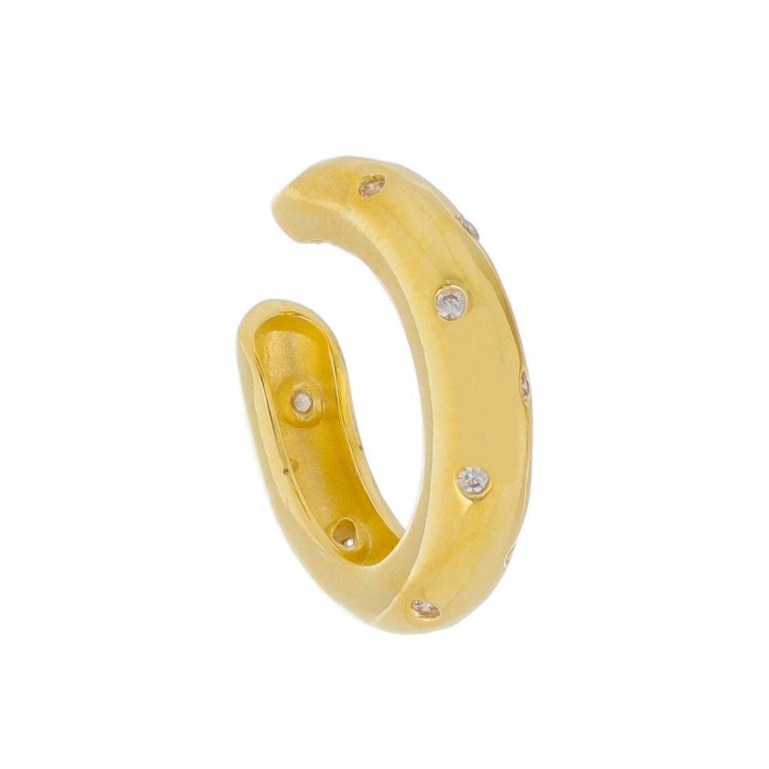 Piercing de Encaixe Piuka Eloise Zircônias Folheado a Ouro 18k