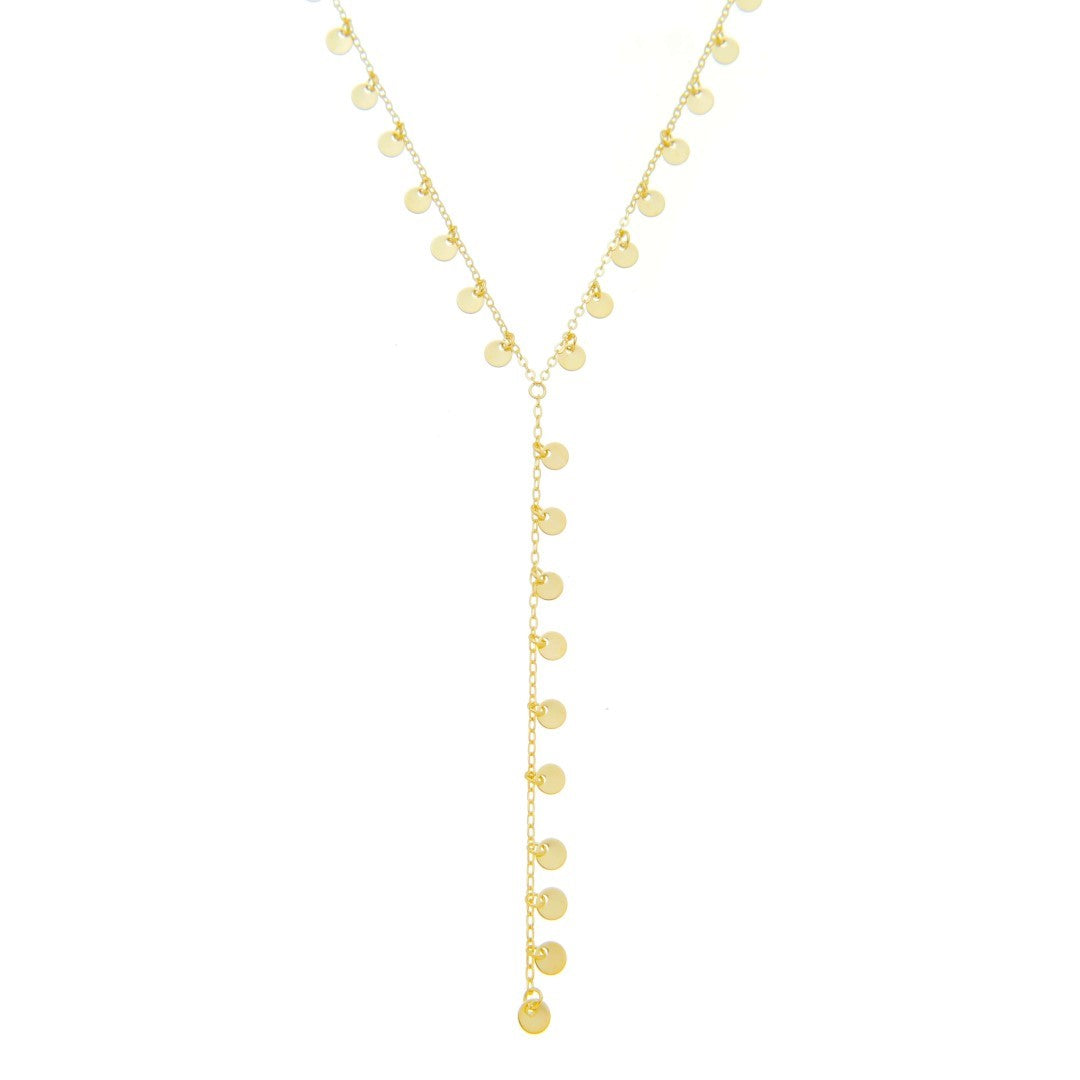 Colar Gravatinha Lea Mini Medalhas Folheado a Ouro 18k