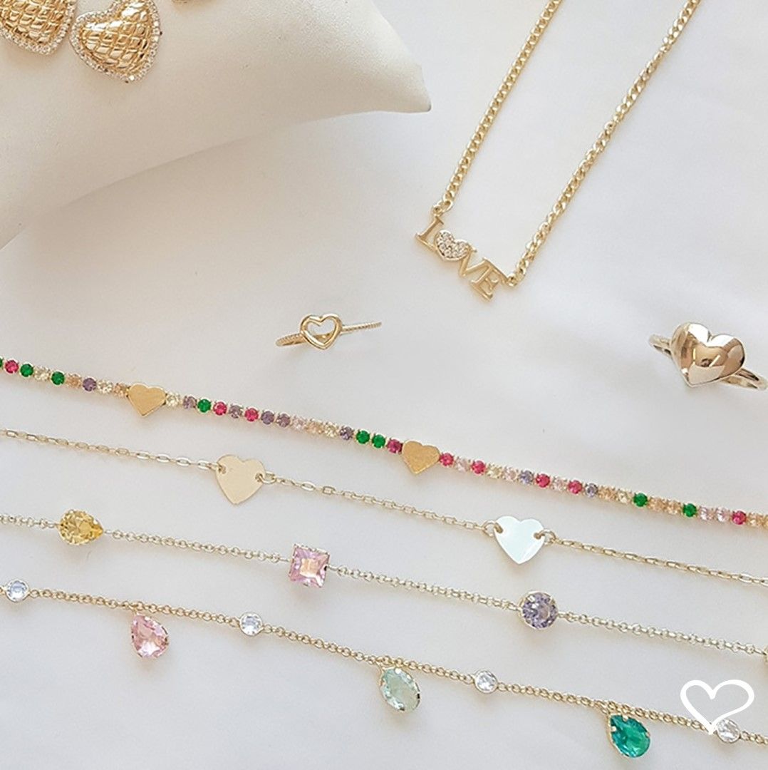 Anel de Coração Vazado Folheado a Ouro 18k Amelie