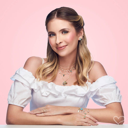 Anel de Coração Folheado a Ouro 18k Acqua Zircônia Kathy