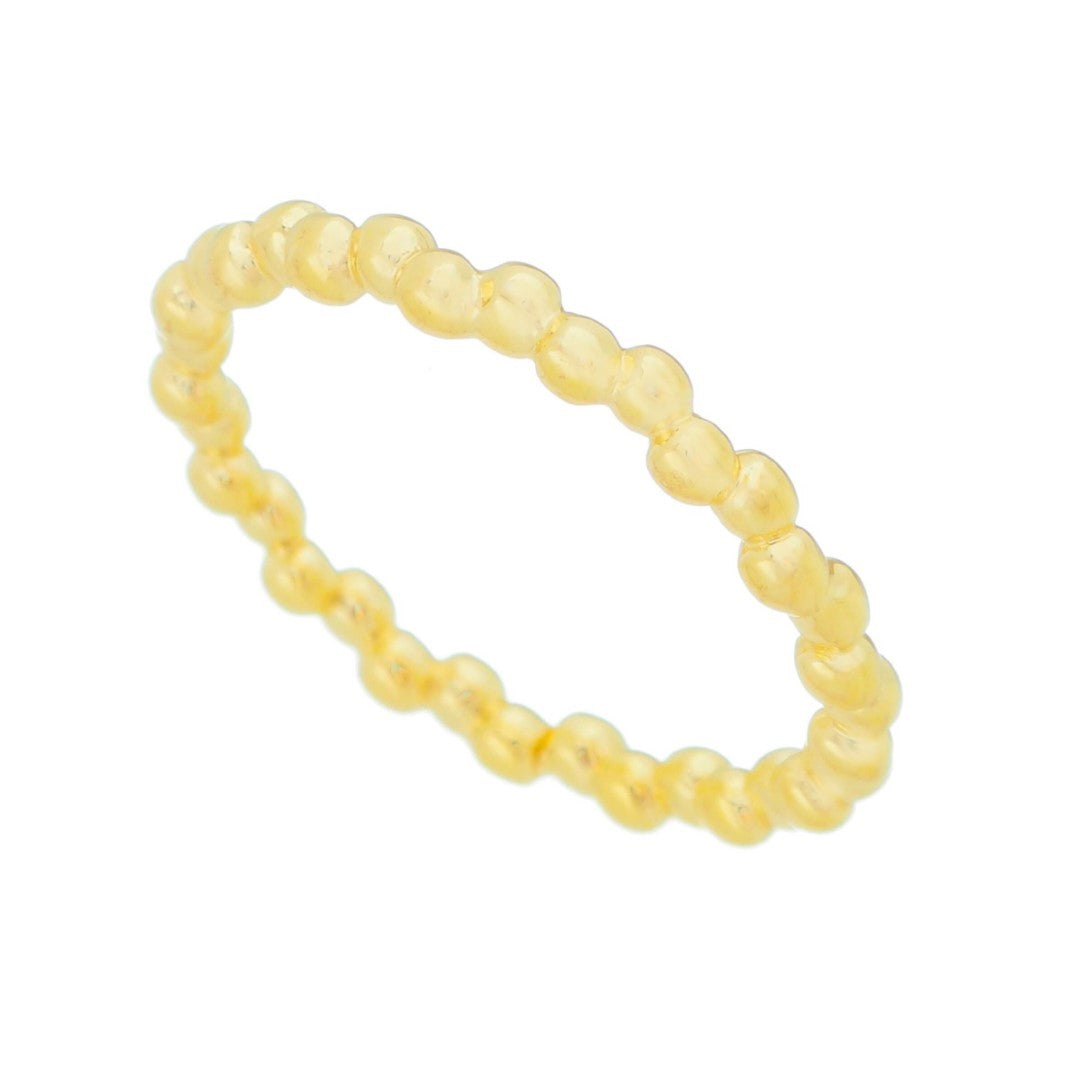 Anel Folheado a Ouro 18k Bolinhas de Metal Felicia