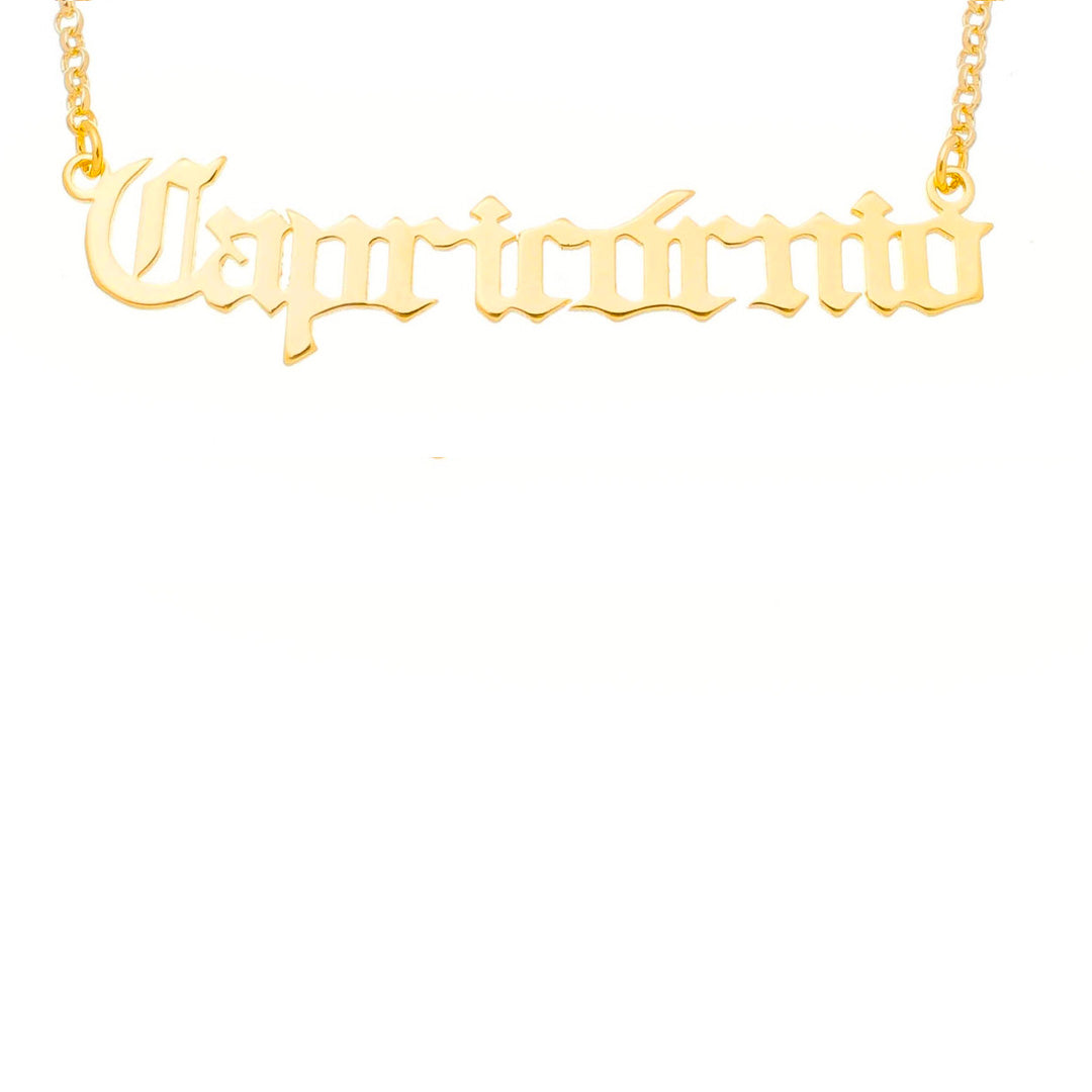 Colar de Signos Manuscrito Folheado a Ouro 18k