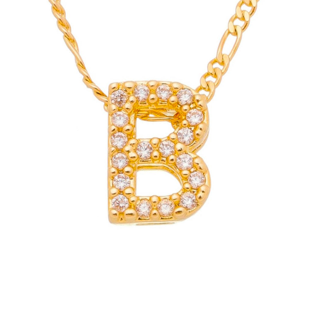 Colar com Letra Inicial Folheado a Ouro 18k