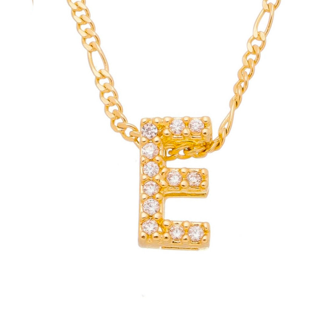 Colar com Letra Inicial Folheado a Ouro 18k