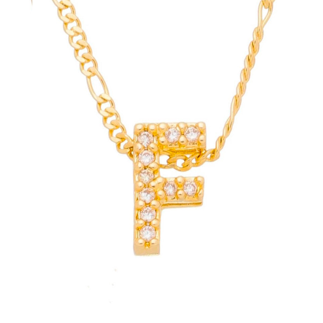 Colar com Letra Inicial Folheado a Ouro 18k