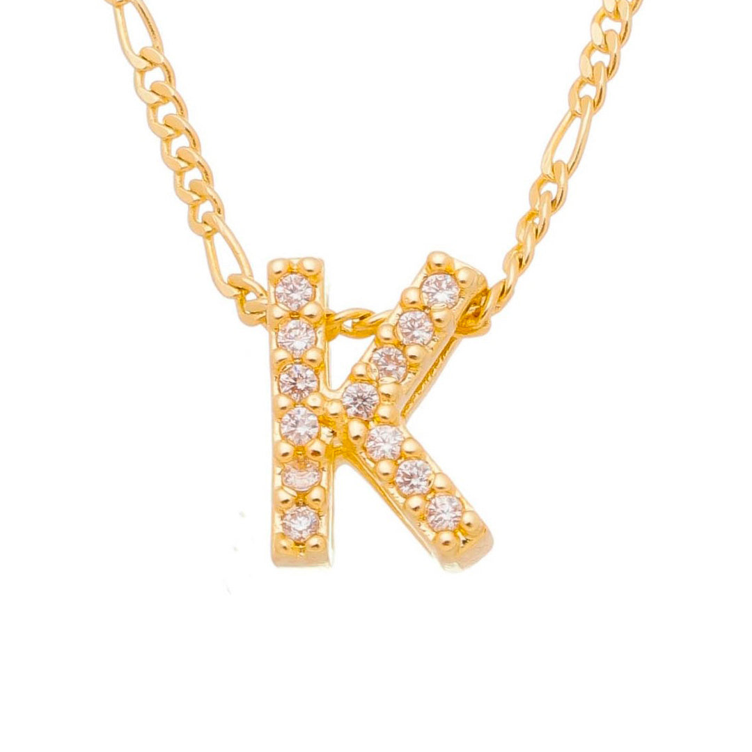 Colar com Letra Inicial Folheado a Ouro 18k