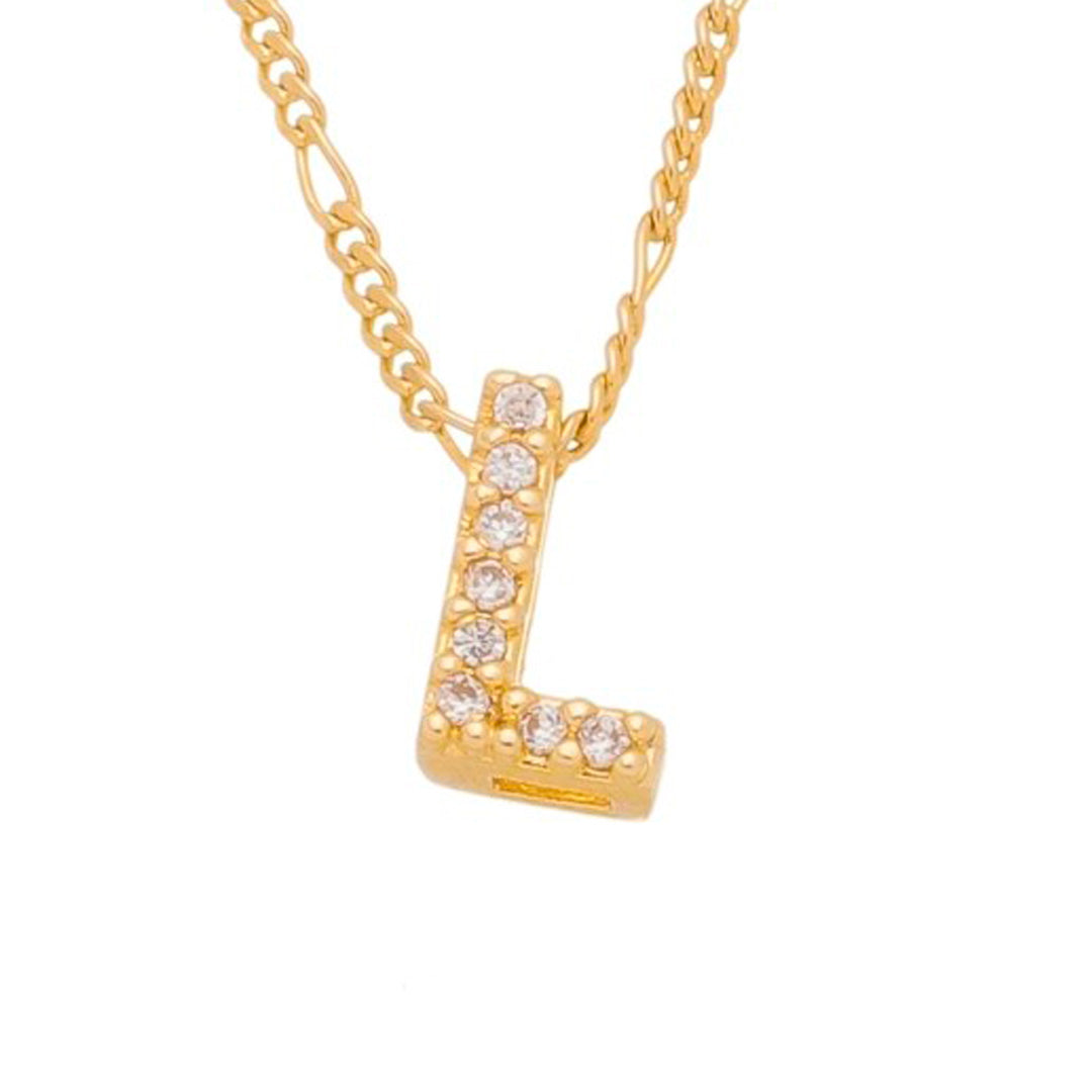 Colar com Letra Inicial Folheado a Ouro 18k