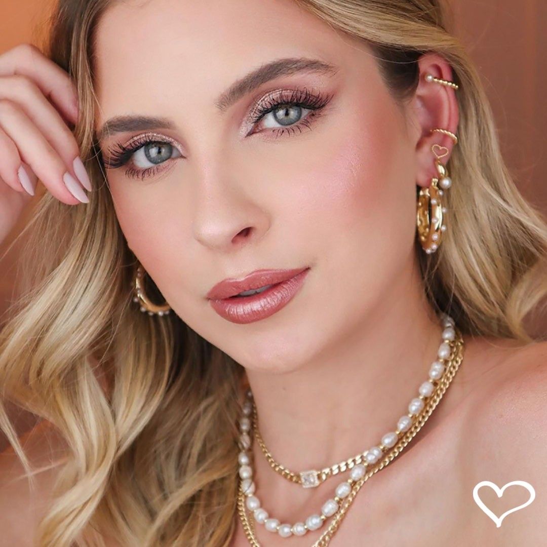 Colar Curto Anne Corrente Folheado a Ouro 18k