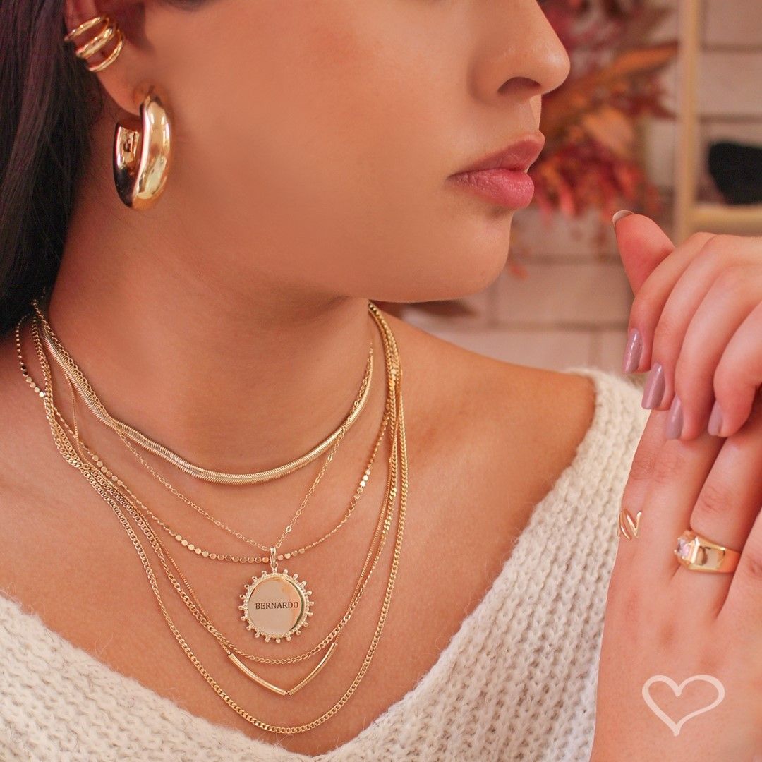 Mix de Colares Cecilia Folheado a Ouro 18k