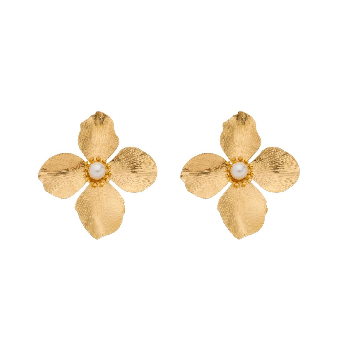 Brinco de Flor Jasmine Dourado