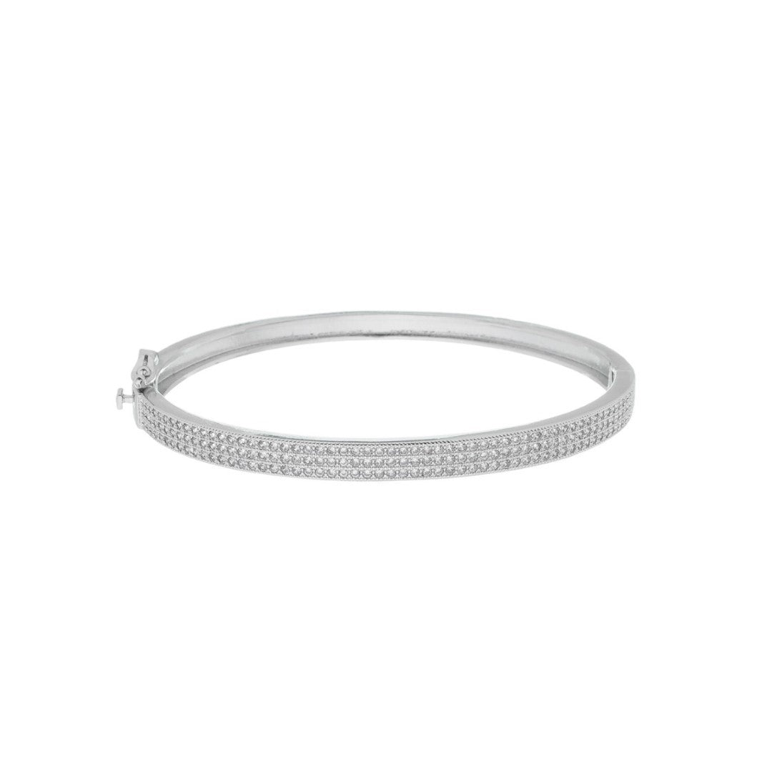 Bracelete Piuka Ayla Zircônias Folheado em Ródio Branco
