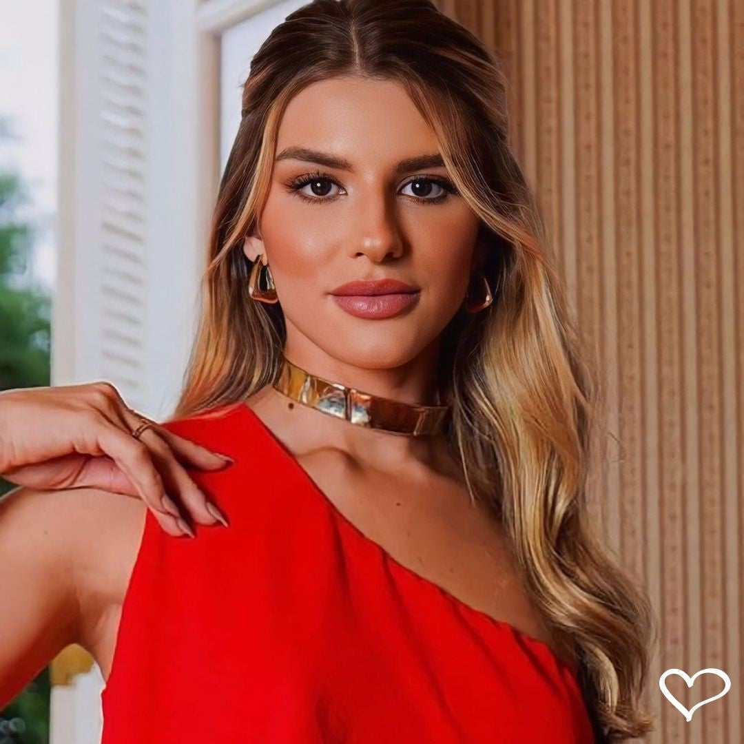 Brinco Argola Triangular Emily G Folheado a Ouro 18k