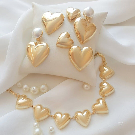 Colar de Coração Marina Folheado a Ouro 18k